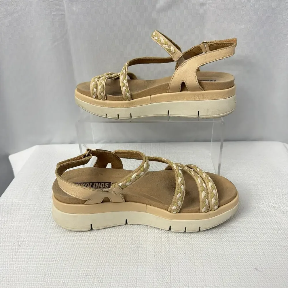 Pikolinos Palma Sandals Womens 7 Braided Strappy Platform Ankle Strap Comfort - Picture 10 of 13
